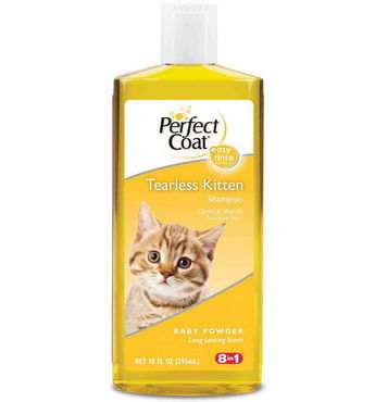 8in1 PC Tearless Kitten шампунь для котят без слез с ароматом детской присыпки 295мл (27003)