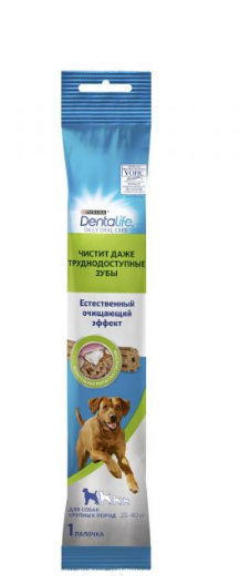 Лакомство Purina DentaLife для собак крупных пород,для поддержания здоровья полости рта,35.5 г