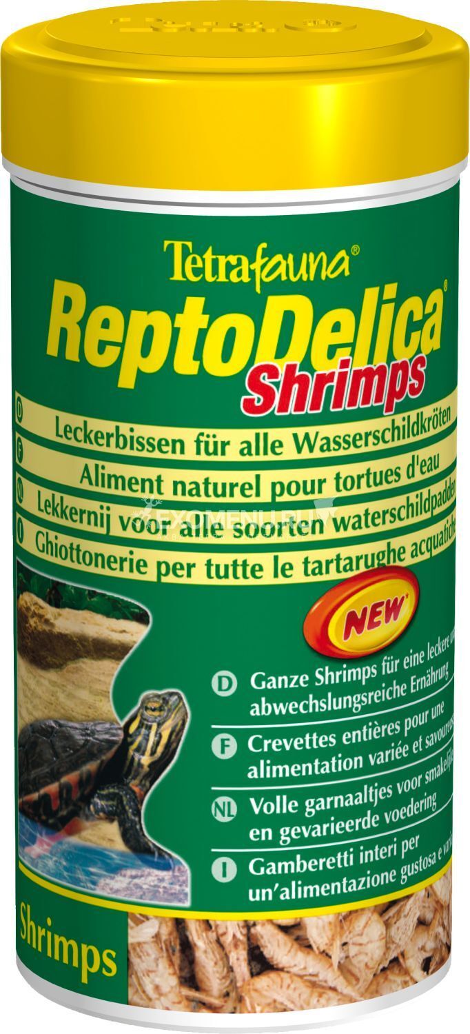Tetra ReptoMin Delica Shrimps креветки лакомство для водных черепах 250мл (27023)