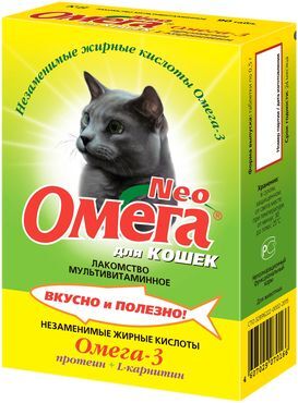 "Омега NEO" Витаминно/Минеральное Лак. для кошек Протеин+Lкарнитин